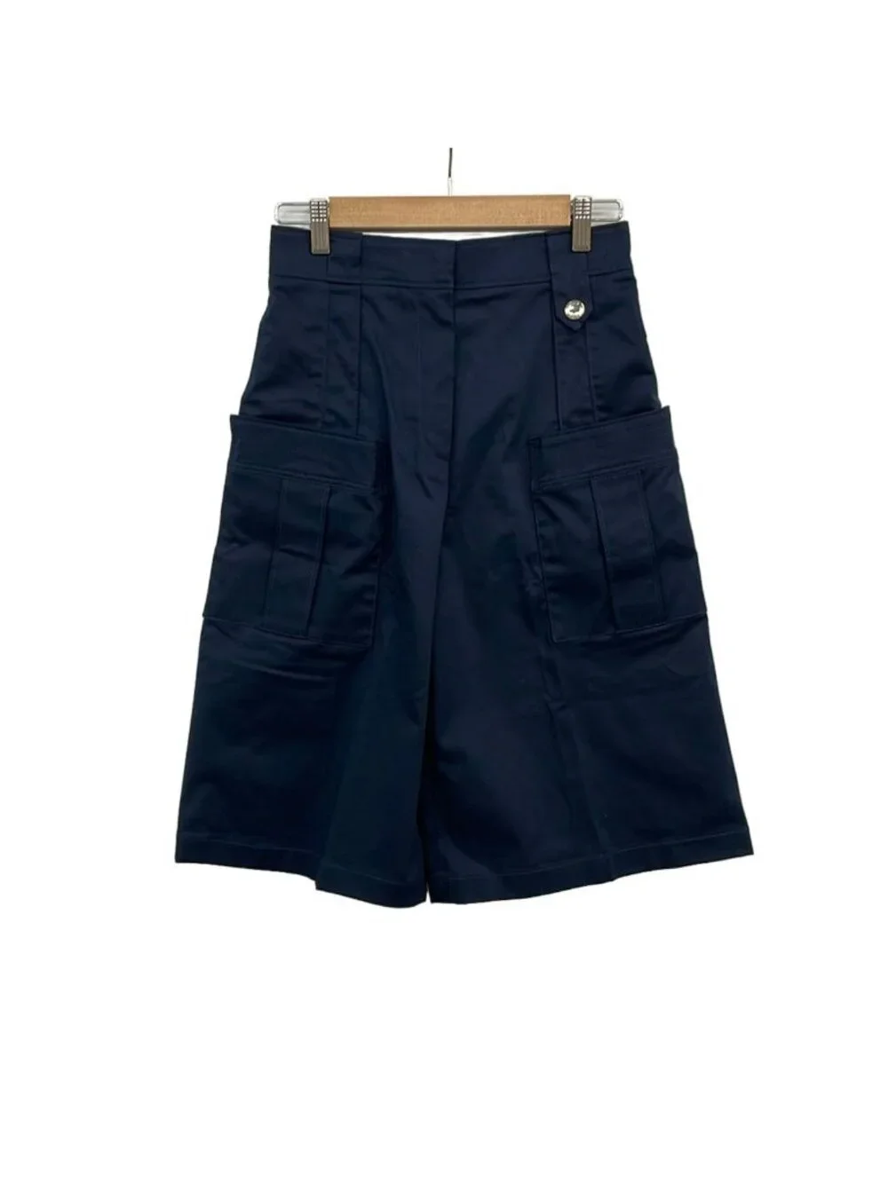 Louis Vuitton Shorts 36 S Oom Dark Navy Logo Button Bermuda